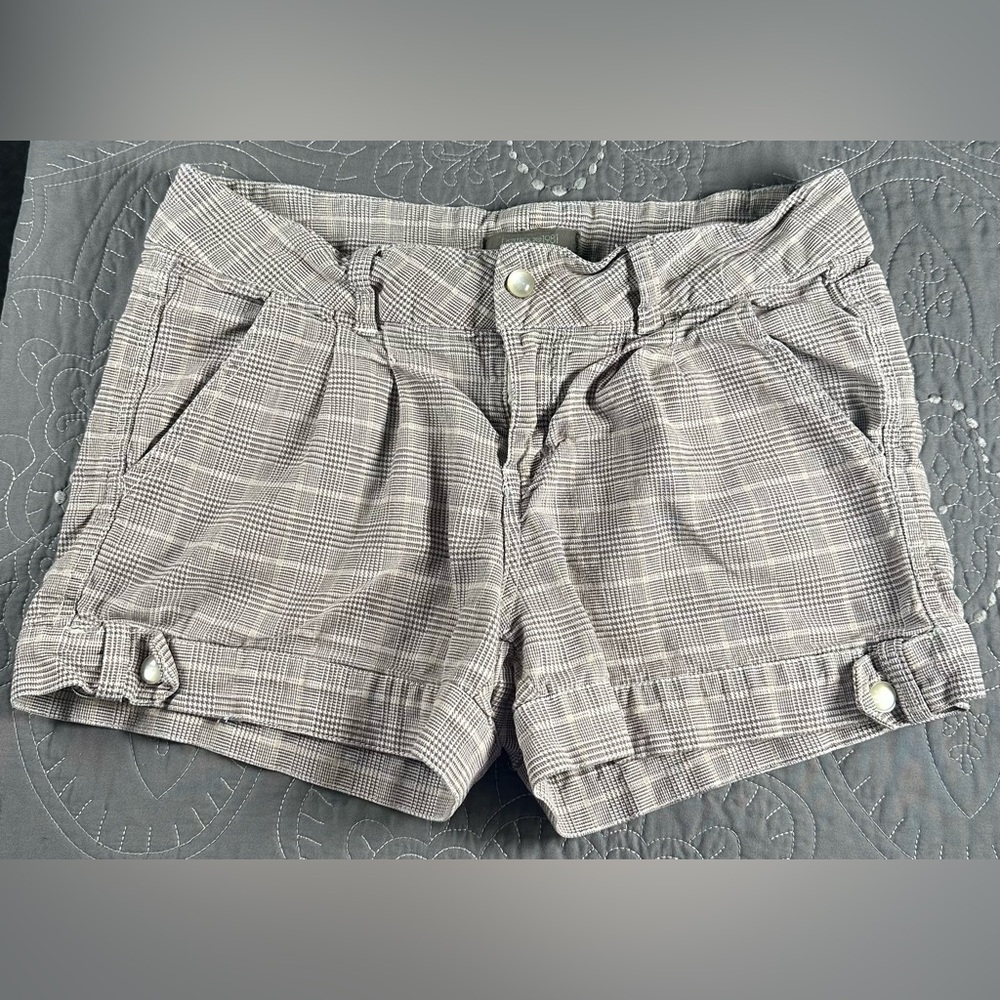 Heritage 1981 Juniors Gray/Brown/Tan Plaid Shorts Size 7